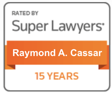 Rated by Super Lawyers - Raymond A. Cassar - 15 Years