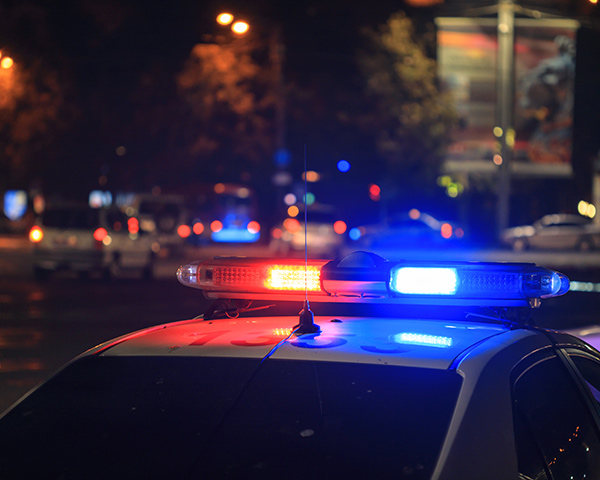 Police car with light 