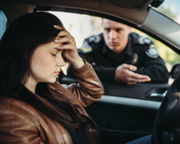 police asking female questions 